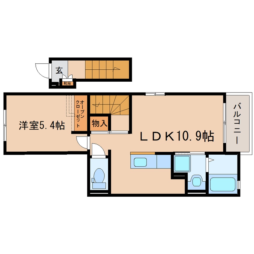 間取図 東海道本線/西焼津駅 徒歩25分 2階 築10年