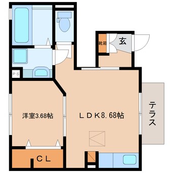 間取図 東海道本線/静岡駅 バス17分宮竹二丁目下車:停歩4分 1階 築10年