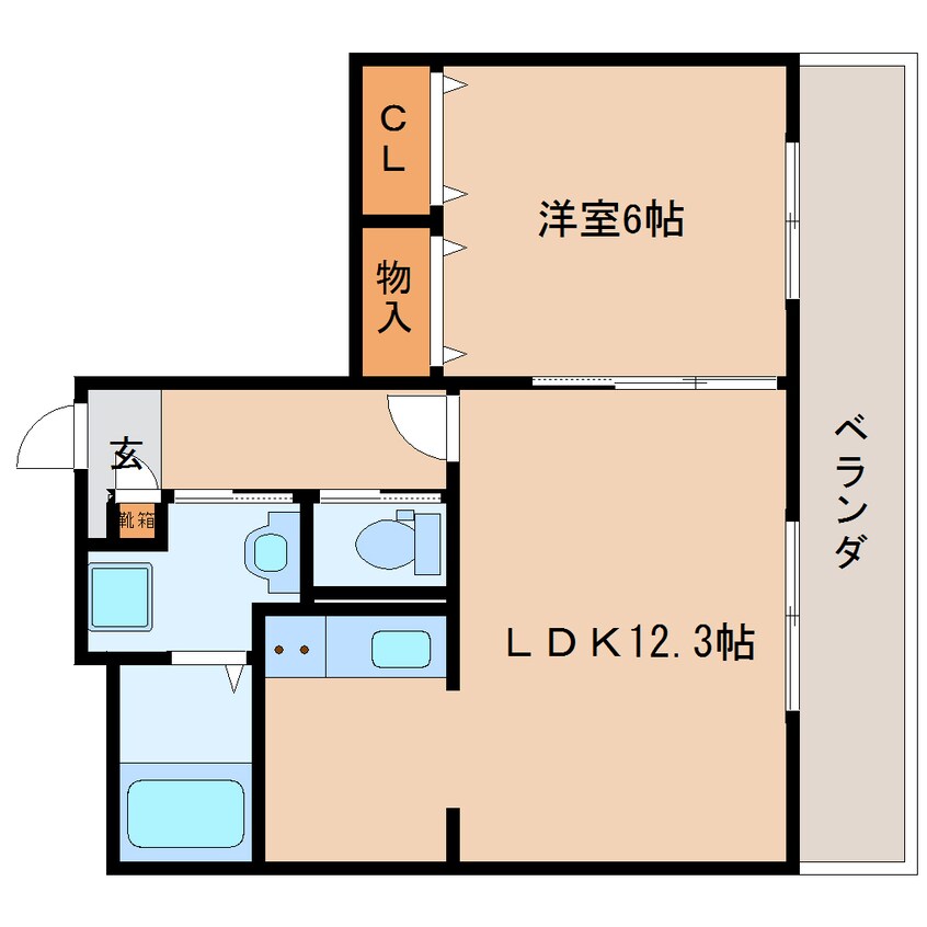 間取図 東海道本線/静岡駅 徒歩10分 3階 築10年