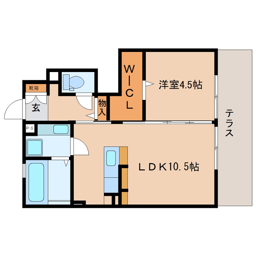 間取図 東海道本線/静岡駅 バス10分中原町下車:停歩6分 1階 築8年