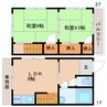 東海道本線/静岡駅 徒歩8分 1-2階 築53年 2LDKの間取り