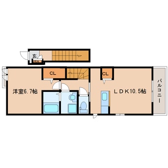 間取図 東海道本線/静岡駅 バス12分石田下車:停歩2分 2階 築10年