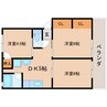 東海道本線/静岡駅 バス:10分:停歩3分 2階 築45年 3DKの間取り