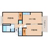 東海道本線/藤枝駅 徒歩12分 2階 築31年 2DKの間取り