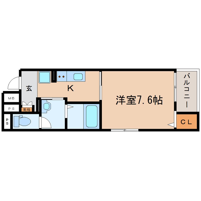 間取図 東海道本線/東静岡駅 徒歩5分 2階 築8年