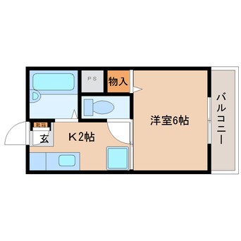 間取図 東海道本線/東静岡駅 徒歩30分 2階 築27年