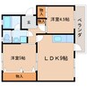 東海道本線/静岡駅 バス:11分:停歩5分 3階 築55年 2LDKの間取り