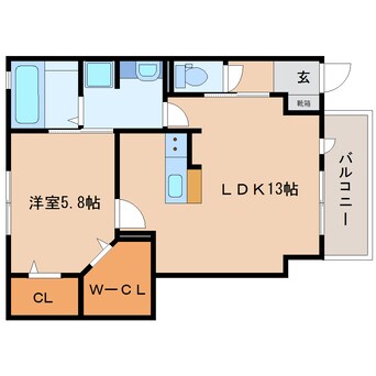 間取図 東海道本線/西焼津駅 徒歩23分 1階 築10年