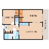 東海道本線/静岡駅 バス:20分:停歩1分 3階 築23年 2LDKの間取り