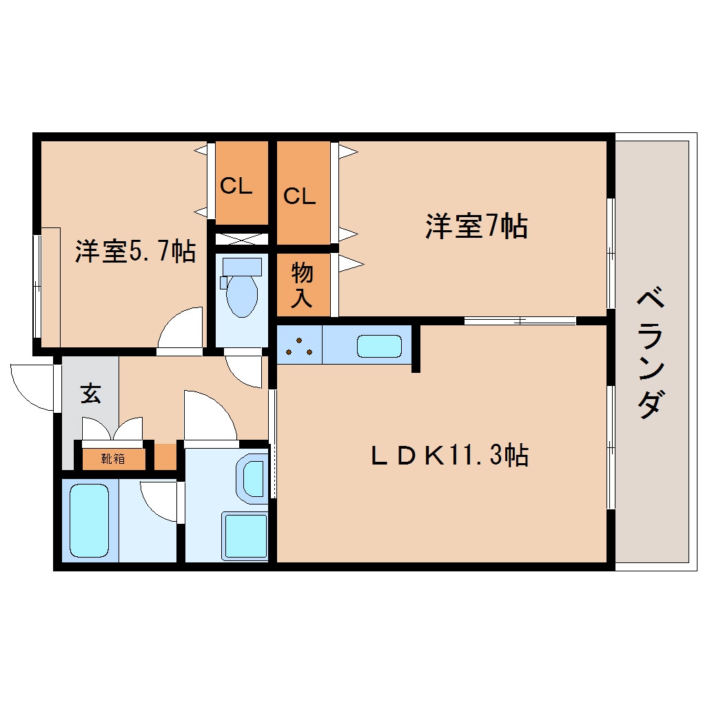 間取り図 東海道本線/静岡駅 バス20分西島下車:停歩1分 3階 築23年