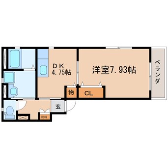 間取図 東海道本線/東静岡駅 徒歩23分 3階 築21年