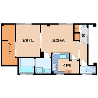 間取図 東海道本線/静岡駅 徒歩8分 1階 築37年