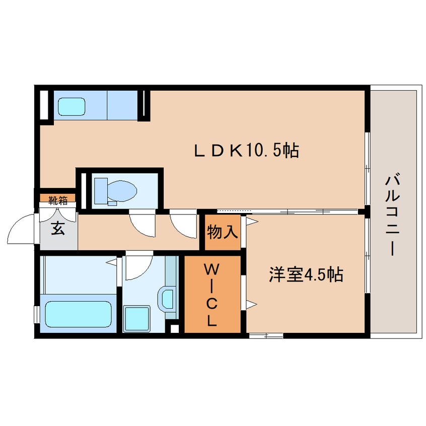 間取図 東海道本線/静岡駅 バス8分登呂南下車:停歩8分 2階 築12年