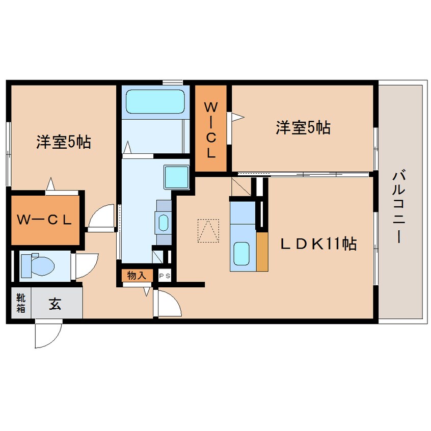間取図 東海道本線/藤枝駅 徒歩21分 1階 築9年