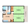東海道本線/静岡駅 バス:16分:停歩5分 2階 築35年 2DKの間取り