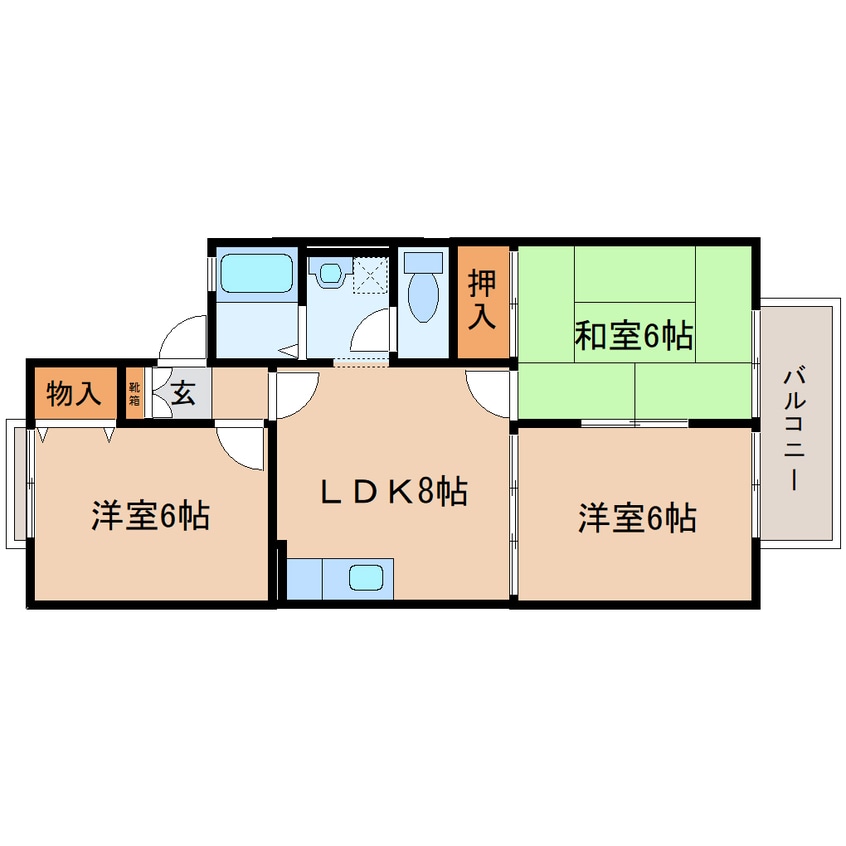間取図 東海道本線/藤枝駅 バス7分田沼三丁目下車:停歩3分 1階 築31年