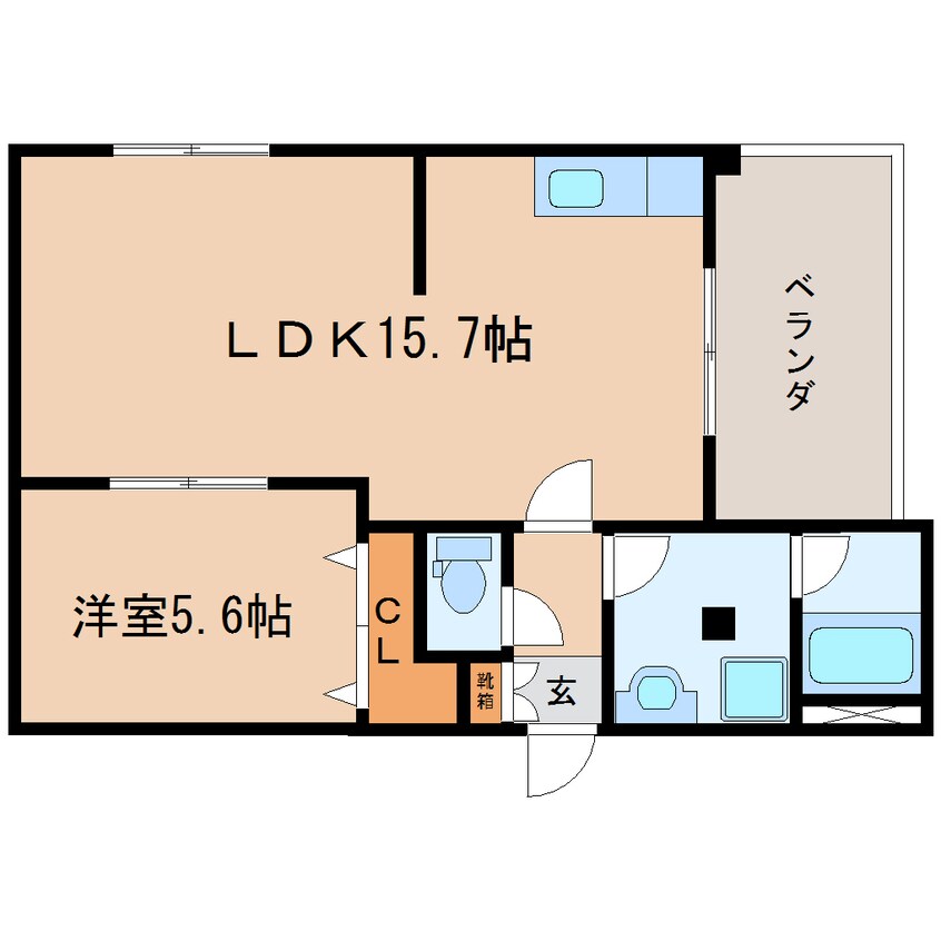 間取図 東海道本線/静岡駅 徒歩18分 2階 築33年