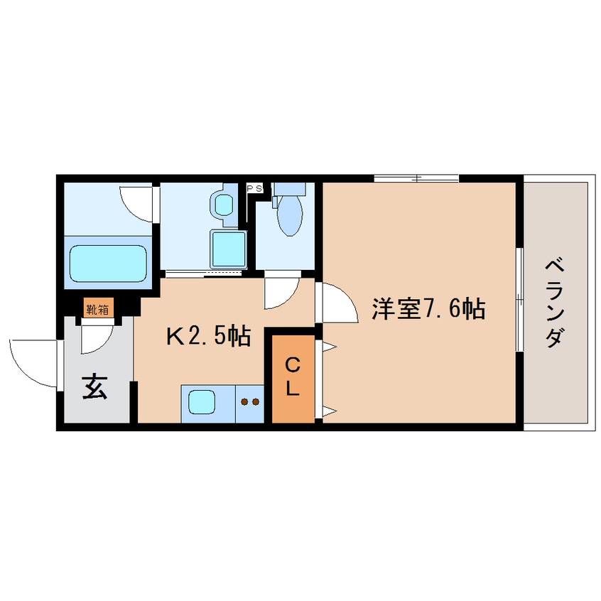間取図 東海道本線/静岡駅 徒歩12分 3階 築8年