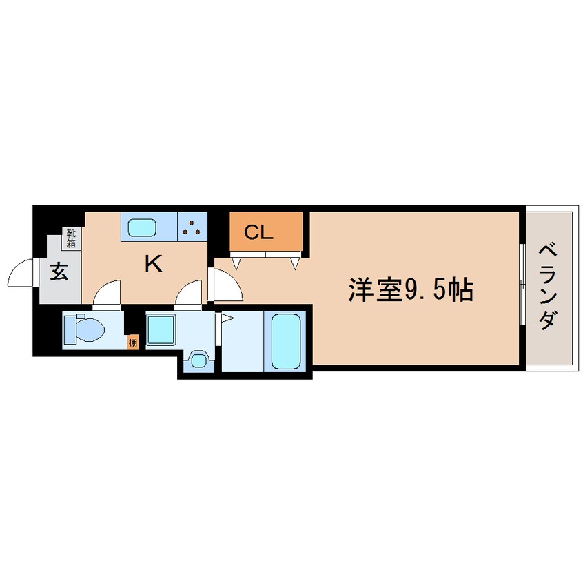 間取図 東海道本線/静岡駅 徒歩10分 3階 築8年