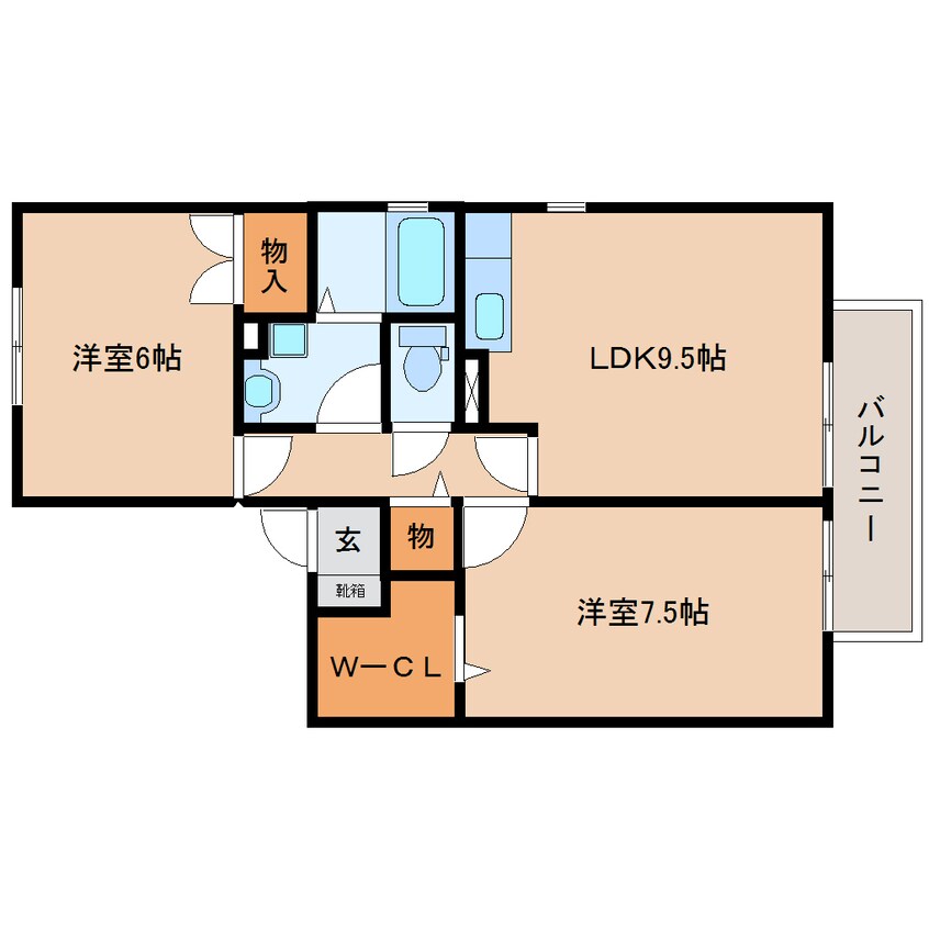 間取図 東海道本線/西焼津駅 バス17分五十海北下車:停歩5分 1階 築27年