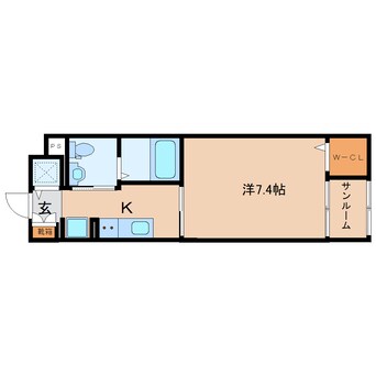 間取図 東海道本線/静岡駅 徒歩14分 1階 築8年