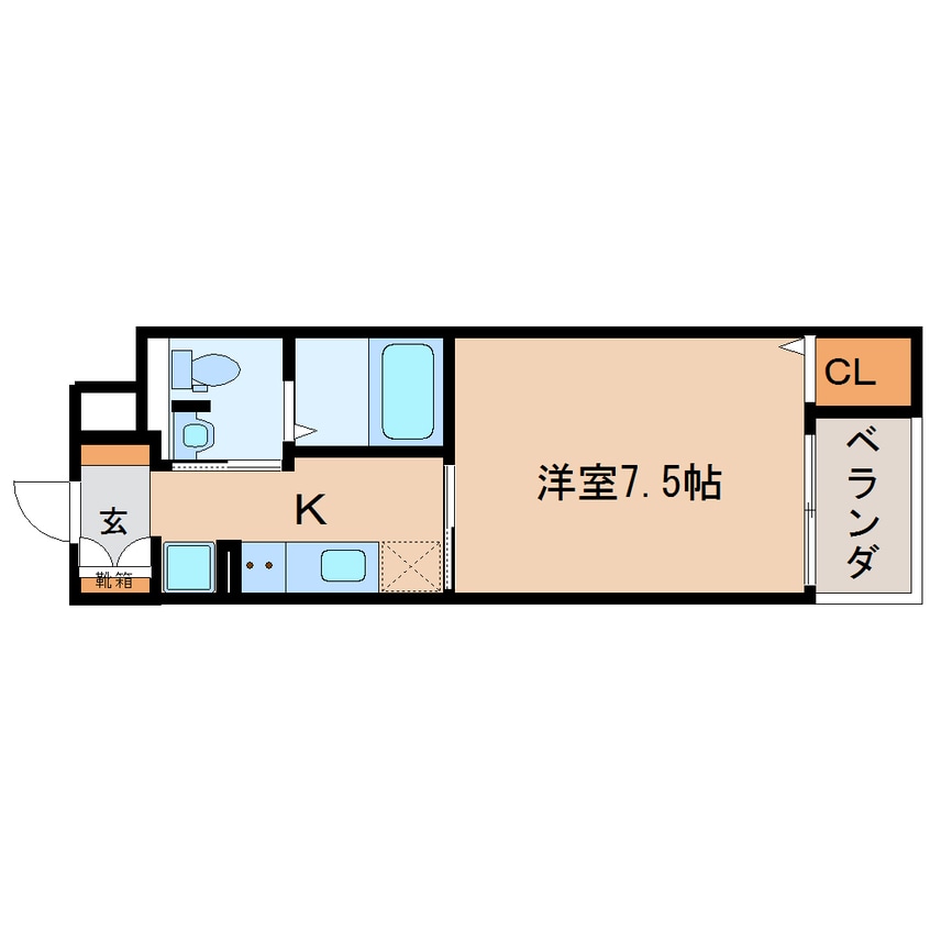 間取図 東海道本線/静岡駅 徒歩16分 2階 築8年