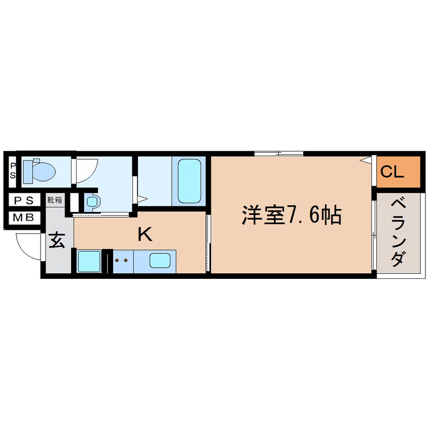 間取図 東海道本線/静岡駅 徒歩16分 3階 築8年