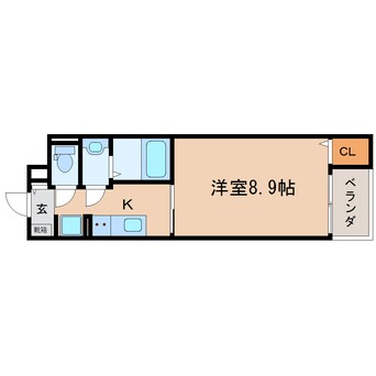 間取図 東海道本線/静岡駅 徒歩16分 4階 築8年