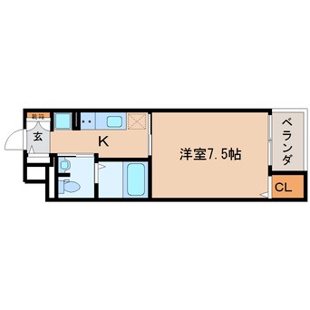 間取図 東海道本線/静岡駅 徒歩15分 4階 築7年