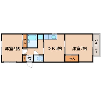 間取図 東海道本線/東静岡駅 徒歩18分 2階 築31年
