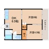 東海道本線/静岡駅 バス:19分:停歩6分 2階 築46年 2DKの間取り