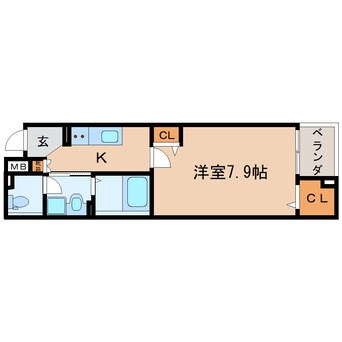 間取図 東海道本線/静岡駅 徒歩10分 1階 築8年