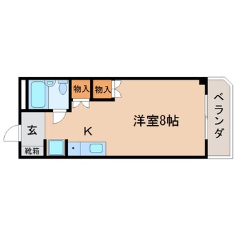 間取図 東海道本線/焼津駅 徒歩52分 3階 築31年