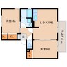 東海道本線/藤枝駅 徒歩18分 2階 築21年 2LDKの間取り