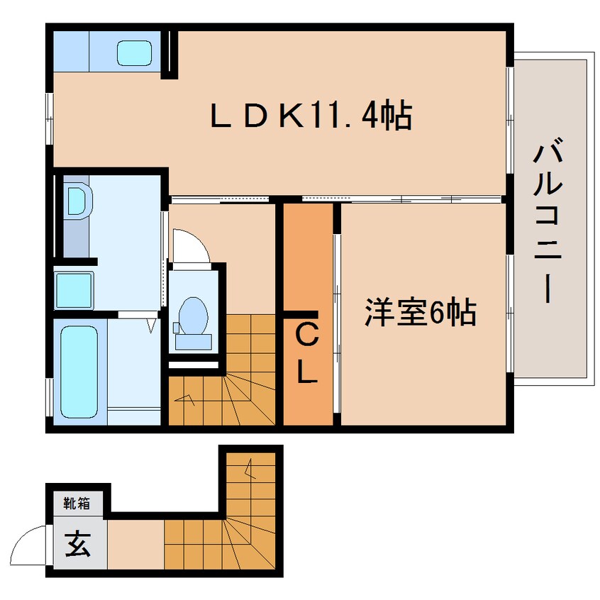 間取図 東海道本線/藤枝駅 バス10分高柳３丁目下車:停歩6分 2階 築7年