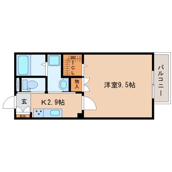 間取図 東海道本線/静岡駅 バス14分西中原下車:停歩1分 1階 築8年