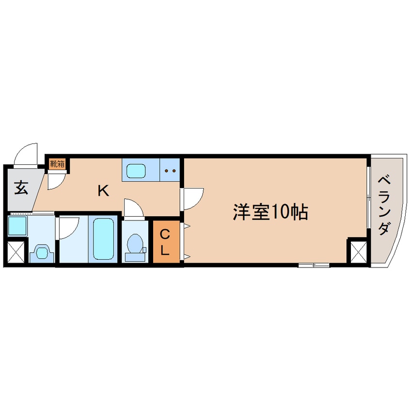 間取図 東海道本線/静岡駅 徒歩6分 5階 築8年