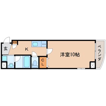 間取図 東海道本線/静岡駅 徒歩6分 6階 築6年