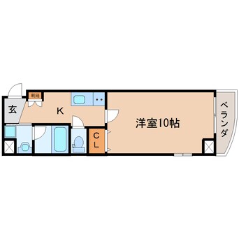 間取図 東海道本線/静岡駅 徒歩6分 7階 築8年