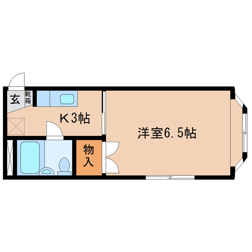 間取図 東海道本線/静岡駅 バス23分片山下車:停歩1分 3階 築41年