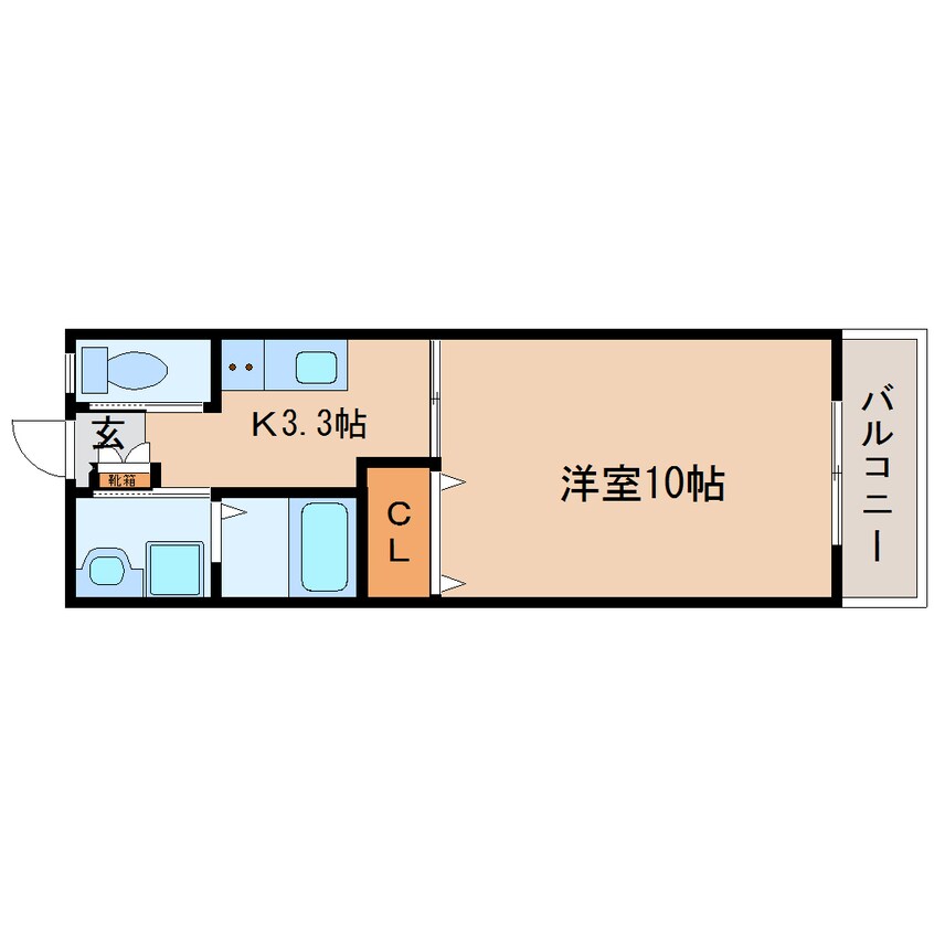 間取図 東海道本線/東静岡駅 徒歩19分 2階 築18年