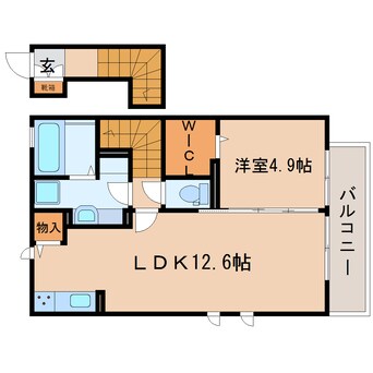 間取図 東海道本線/静岡駅 バス21分西島下車:停歩5分 2階 築7年