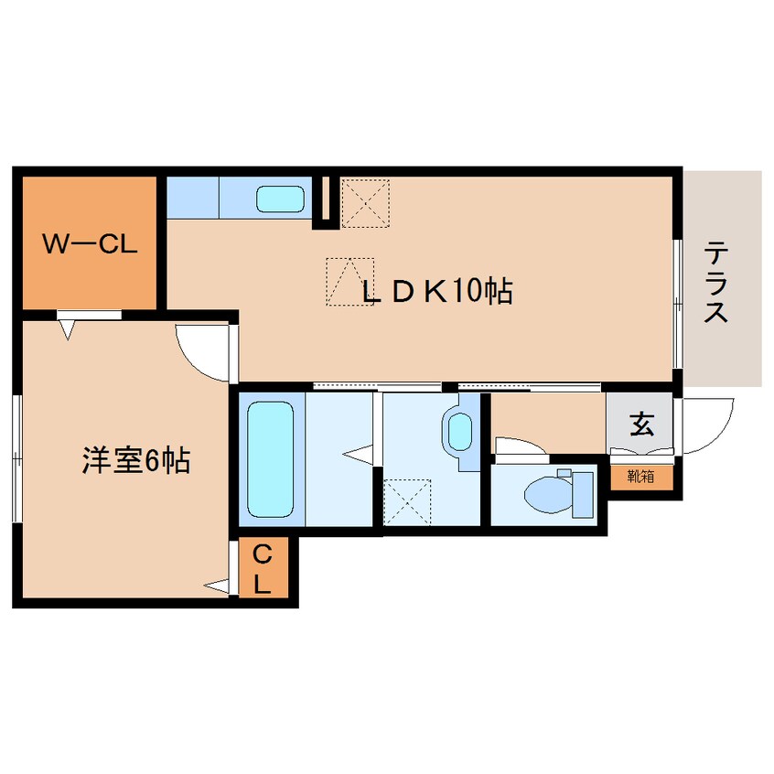 間取図 東海道本線/西焼津駅 バス18分押切橋下車:停歩6分 1階 築8年