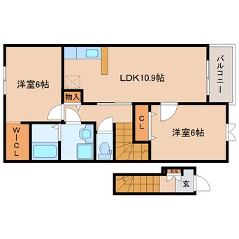間取図 東海道本線/西焼津駅 バス17分五十海北下車:停歩5分 2階 築12年