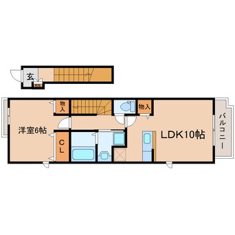 間取図 東海道本線/藤枝駅 バス9分青南町４丁目坂本医院前下車:停歩4分 2階 築13年