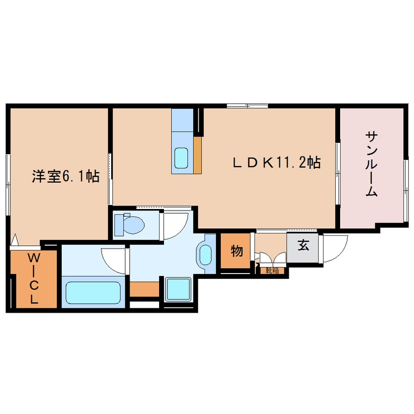 間取図 東海道本線/焼津駅 バス11分小川下車:停歩7分 1階 築8年