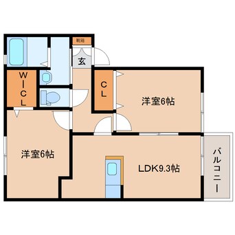 間取図 東海道本線/藤枝駅 バス8分瀬古下車:停歩2分 2階 築14年