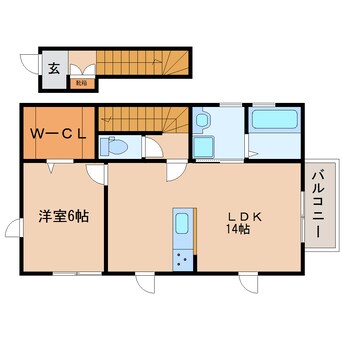 間取図 東海道本線/静岡駅 徒歩16分 2階 築7年