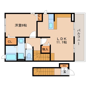 間取図 東海道本線/藤枝駅 バス8分藤枝市役所下車:停歩5分 2階 築11年