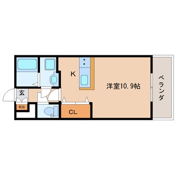 間取図 東海道本線/焼津駅 徒歩5分 3階 築6年